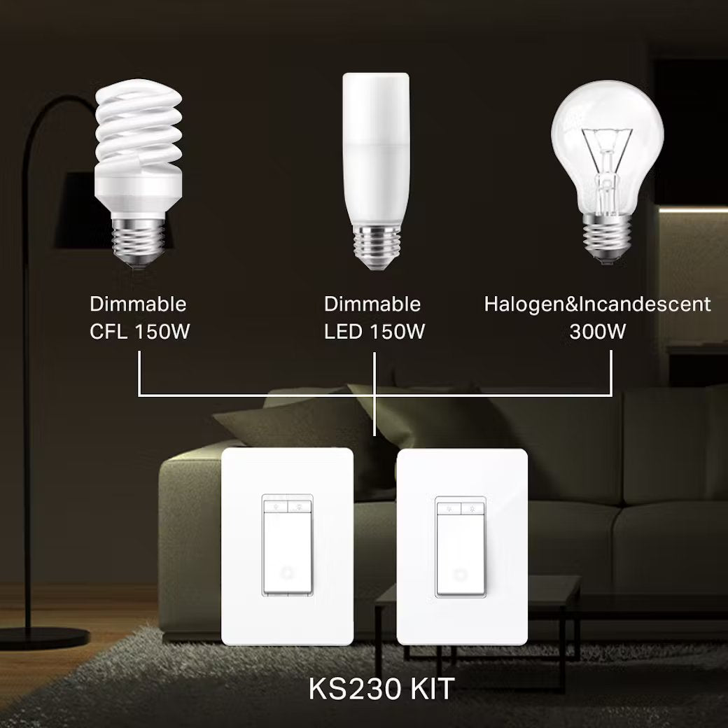 TP-Link - KS230 KIT_V2 - KASA SMART WI-FI DIMMER SWITCH WRLS 3-WAY KIT