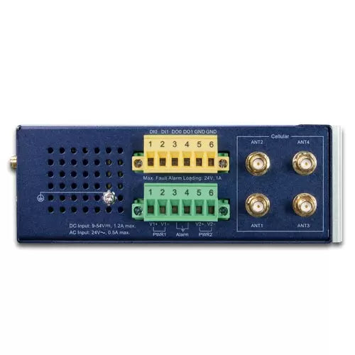 Planet - LCG-300-NR-EU - Industrial LoRaWAN + 5G NR Cellular Gateway with 5-Port 10/100/1000T