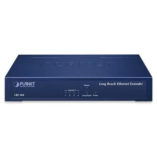 Planet - LRE-104 - 4-Port 10/100TX + 1-Port UTP/BNC Long Reach Ethernet Extender (Up to 800 meters UTP cable/1200 meters phone wire/2000 meters coaxial cable, Master/Slave mode DIP switch)