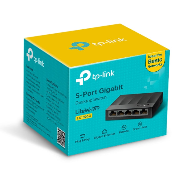 TP-Link - LS1005G - 5-PORT GIGABIT DESKTOP SWITCH PERP