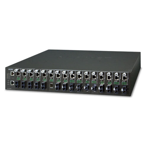 Planet - MC-1610MR48 - 16-slot Managed Media Converter Chassis (DC power)