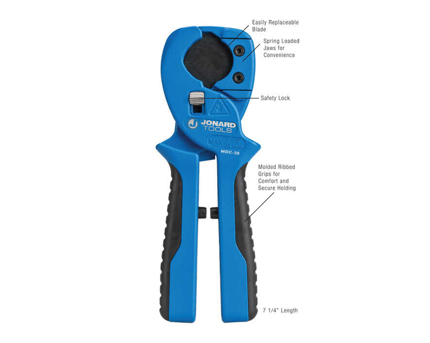 Jonard Tools - MDC-28 - Duct Cutter For Up to 1 1/8
