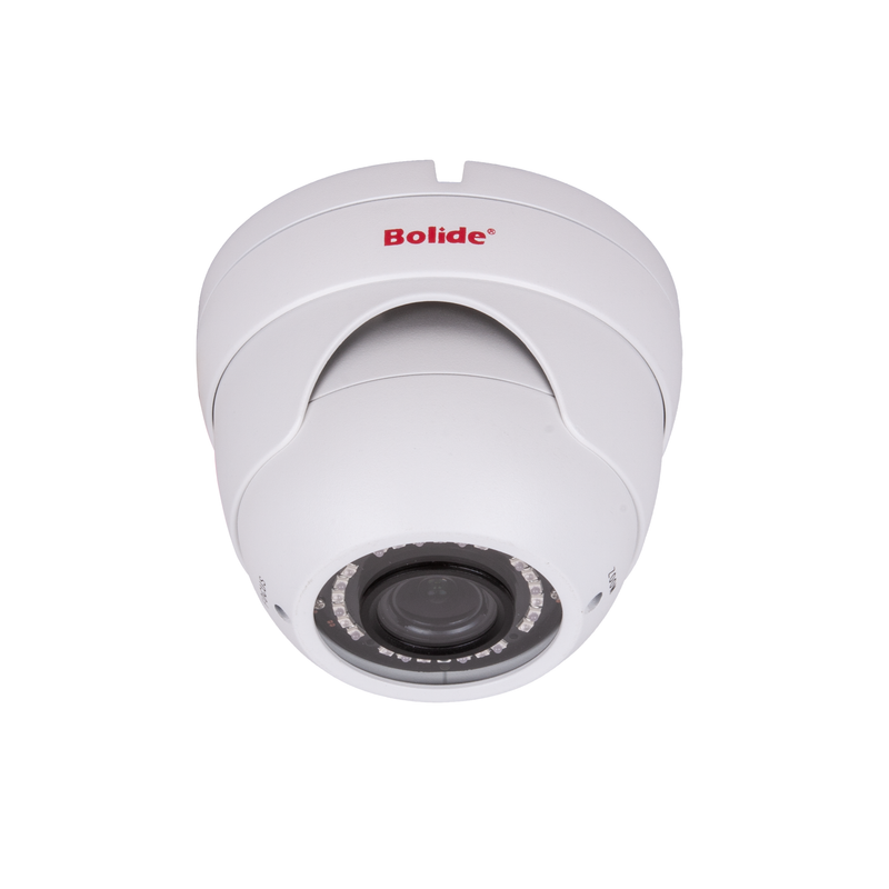 BOLIDE - BC1509IRODVA/AHNW - 5.0MP / 4.0MP / 2.0MP 9-in-1  AHD / TVI / CVI / Analog Eyeball Camera, 1/2.7 CMOS, 2.8mm to 12mm Varifocal Lens, IR Up to 100 ft., Control Over Coax, OSD, Quickswitch, 12VDC, White