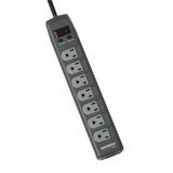 Minuteman - MMS370T - MMS Series 7-outlet Surge Protector with Child Safety Covers, Phone Protection