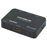 SECO-LARM - MVS-AH31-01NQ - HDMI Switcher, 3 HDMI Inputs, supports up to 4K/2K resolution and 3D video, individual status LEDs for each HDMI input, switch will automatically select the active input for added convenience, includes remote control for s