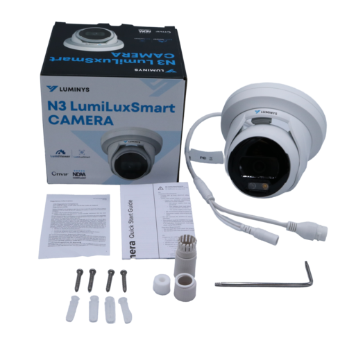 Luminys - N3T-4LA2 - N3-L Starter Series 4MP LumiLuxSmart IP Mini Size Turret 2.8 mm, IR, White-light LEDs, and Dual-mode