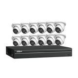 Dahua - N464E124C - IP Kit: 16-CH NVR + 12 x 4MP, VU-MORE Night Color Eyeball Cameras