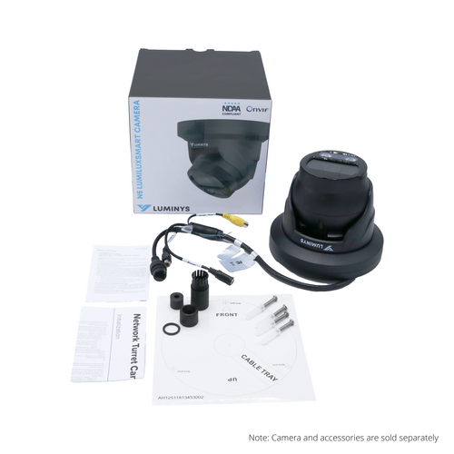 Luminys - N5T-8LA2B - N5-L Mainstream Series 8MP LumiLuxSmart IP Standard Size Turret 2.8 mm, IR and White-light LEDs, Black