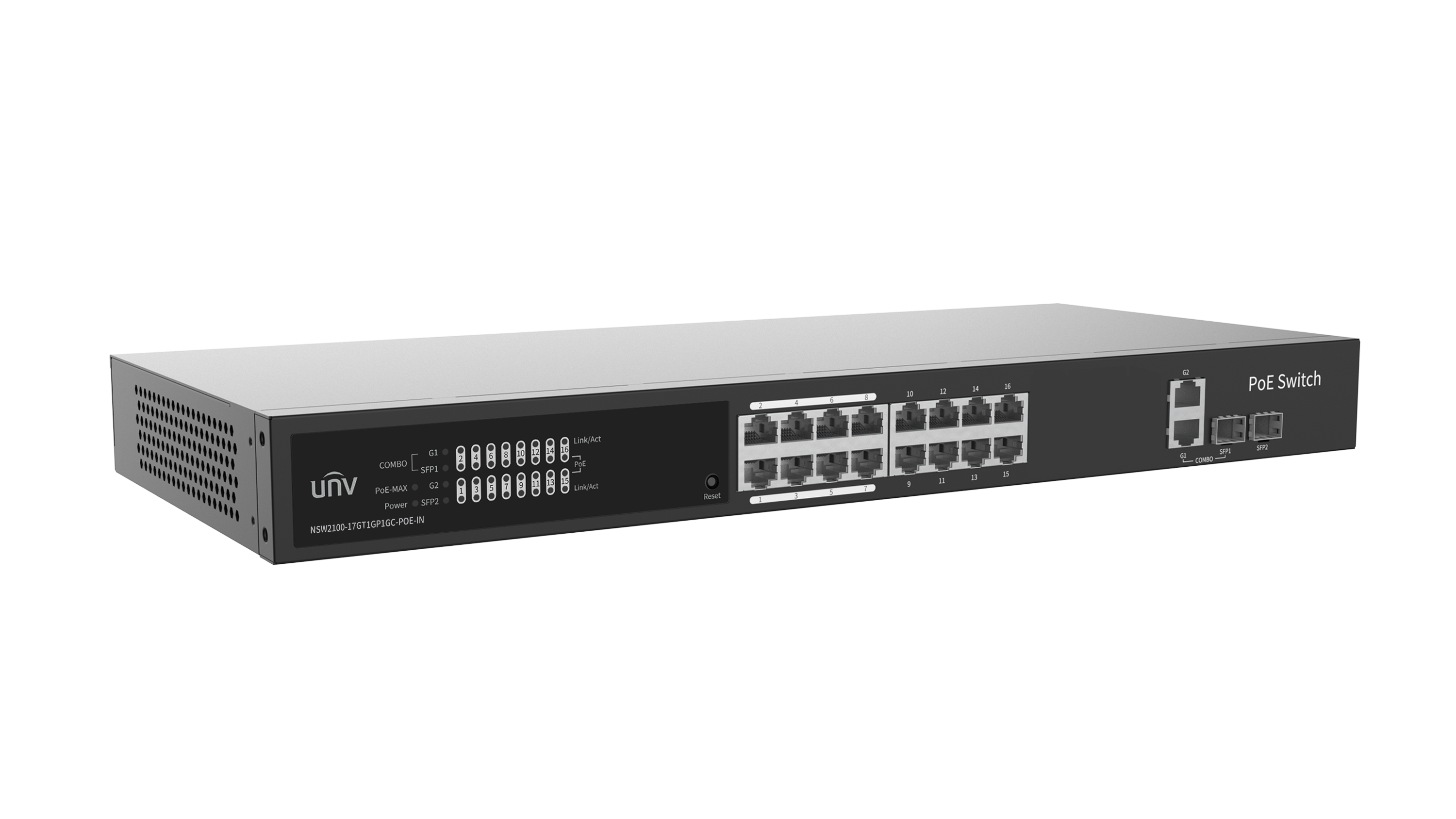 UNV - NSW2100-17GT1GP1GC-POE-IN - Giga 16 Port Lite Cloud Managed PoE Switch
