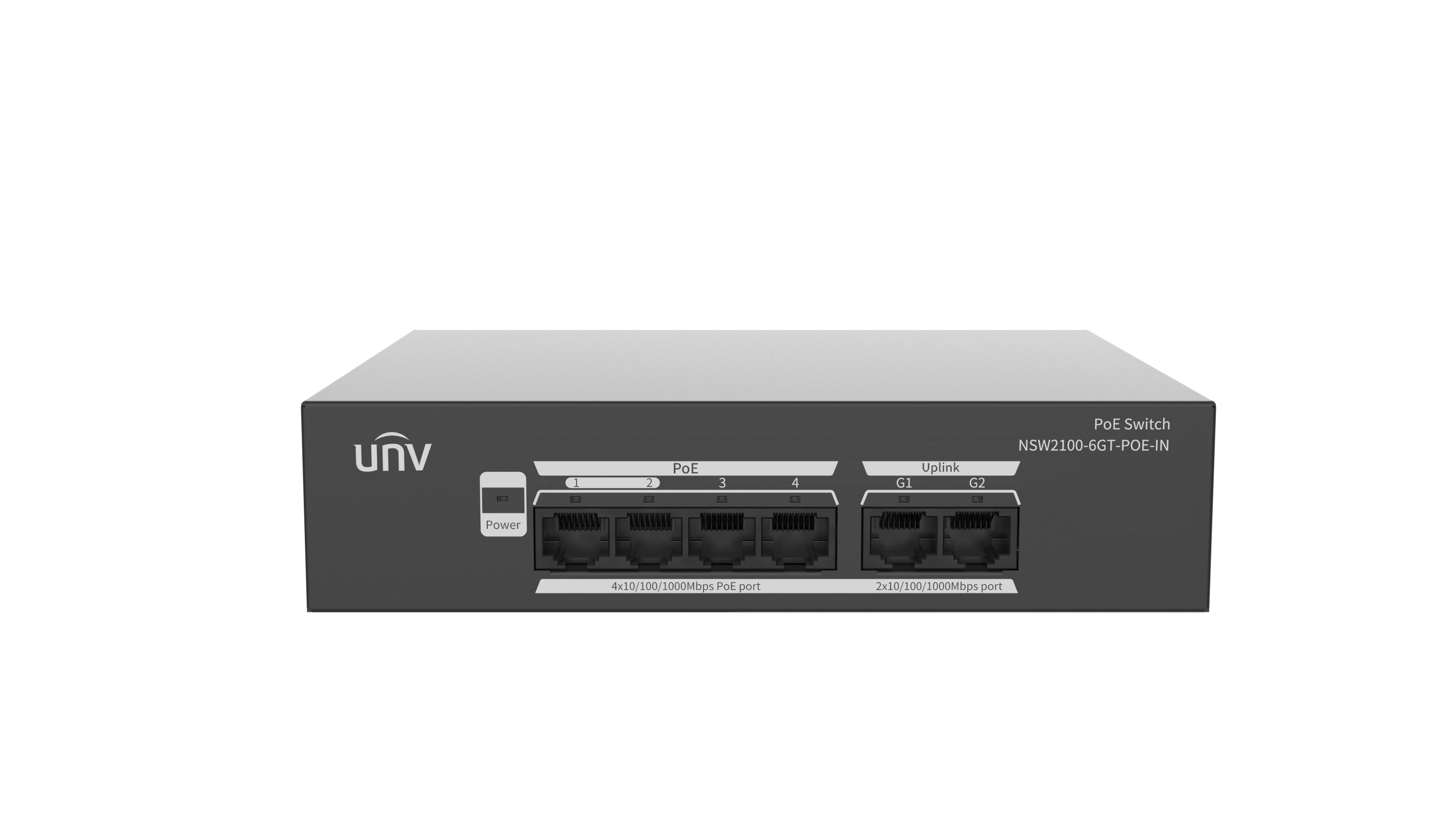 UNV - NSW2100-6GT-POE-IN - Giga 4 Port Lite Cloud Managed PoE Switch