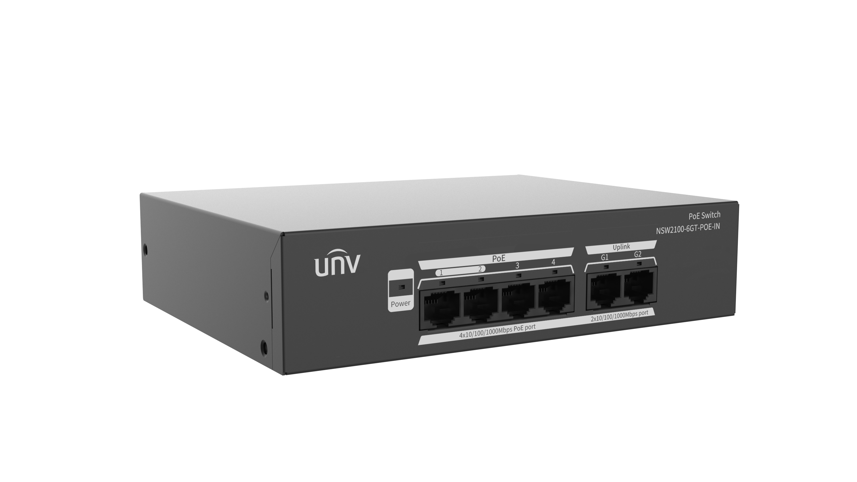 UNV - NSW2100-6GT-POE-IN - Giga 4 Port Lite Cloud Managed PoE Switch