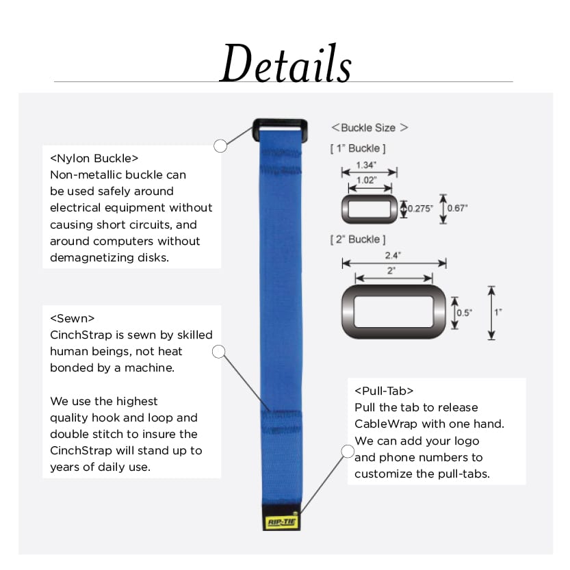 Rip-Tie - O-48 - Two Inch Wide CinchStrap, 2″ x 48″