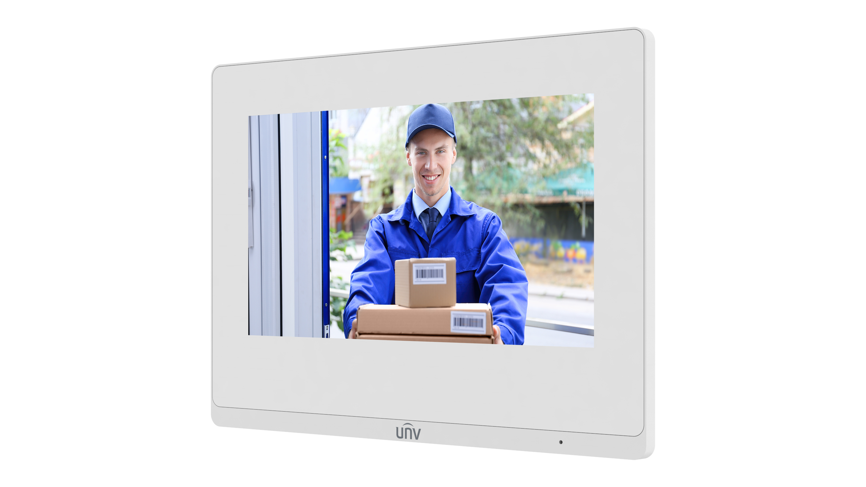UNV - OEI-372S-H-W-Z - Wall Mounted 7-inch Indoor Station
(Open wire installation)
