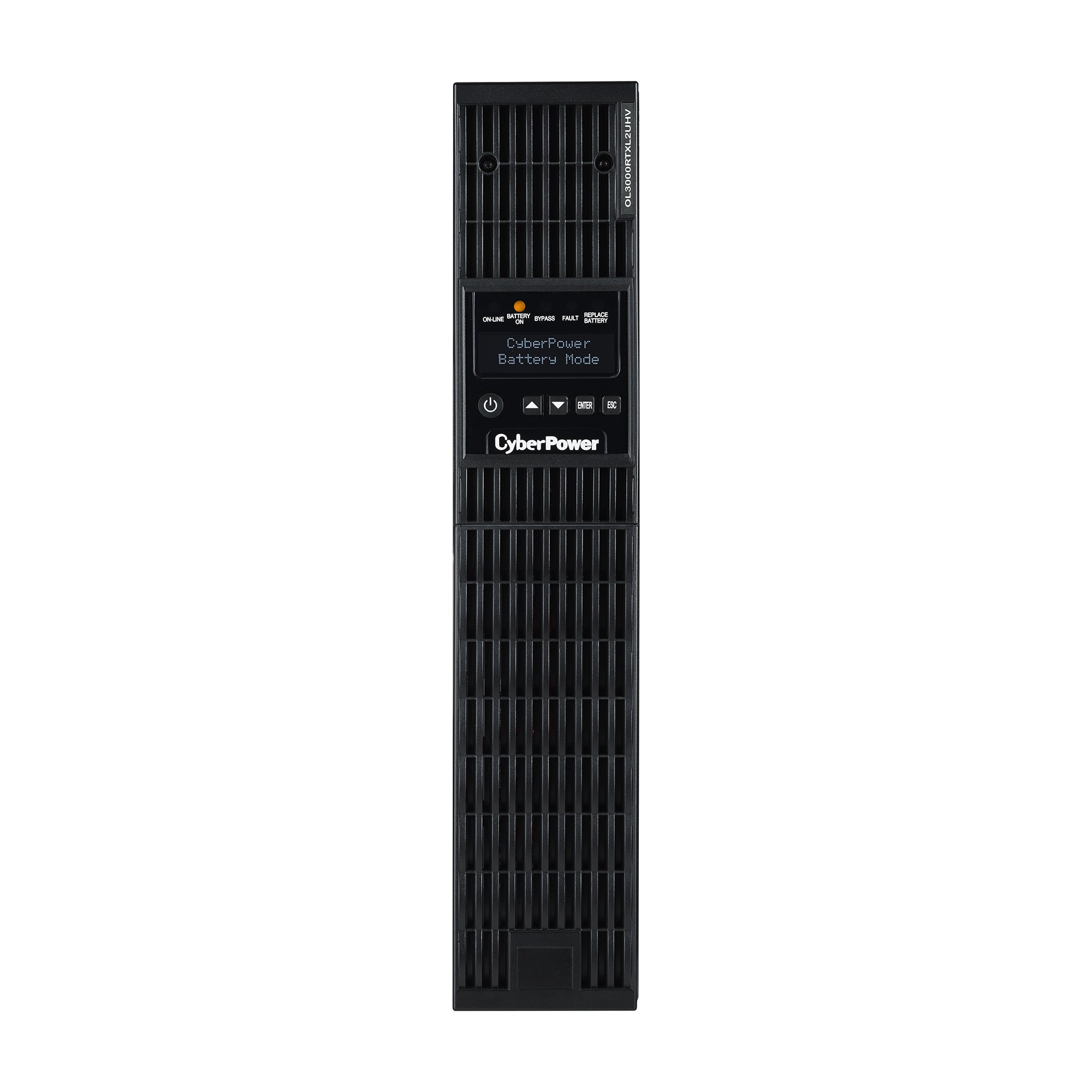 CYBERPOWER - OL3000RTXL2UHVN - 3000VA/2700W, 0.9PF, Pure Sine Wave, 2U, NEMA L6-20P, 10 ft cord, 2 NEMA L6-20R, 1 NEMA L6-30R, USB, Serial, RMCARD205 pre-installed, Relay, EPO, PowerPanel Business Edition software, 3 year warranty