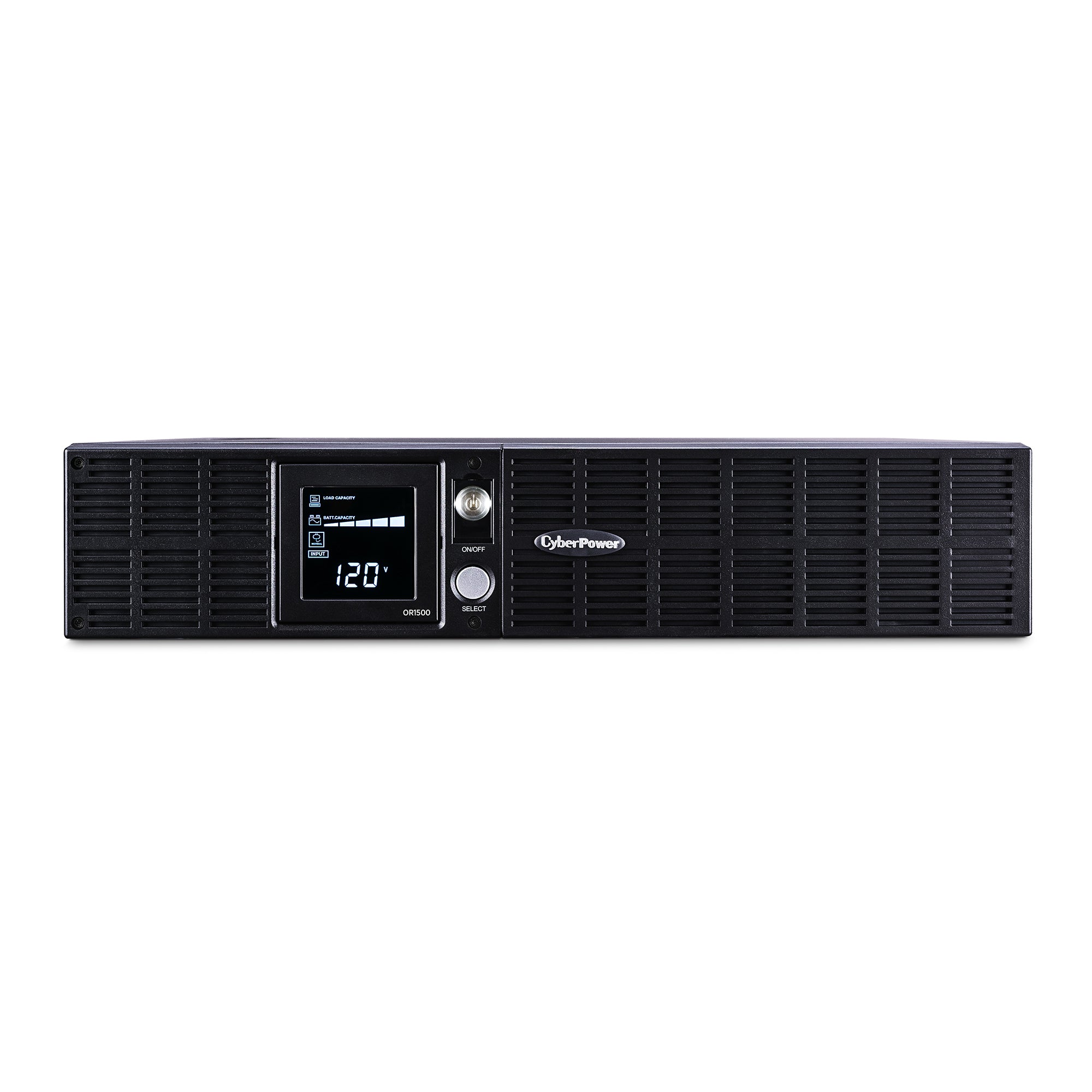 CYBERPOWER - OR1500LCDRT2U - 1500VA/900W, Simulated Sine Wave, 2U, NEMA 5-15P, 10 ft cord, 8 NEMA 5-15R, USB, Serial, SNMP, PowerPanel Business Edition software, Yes, 3 year warranty