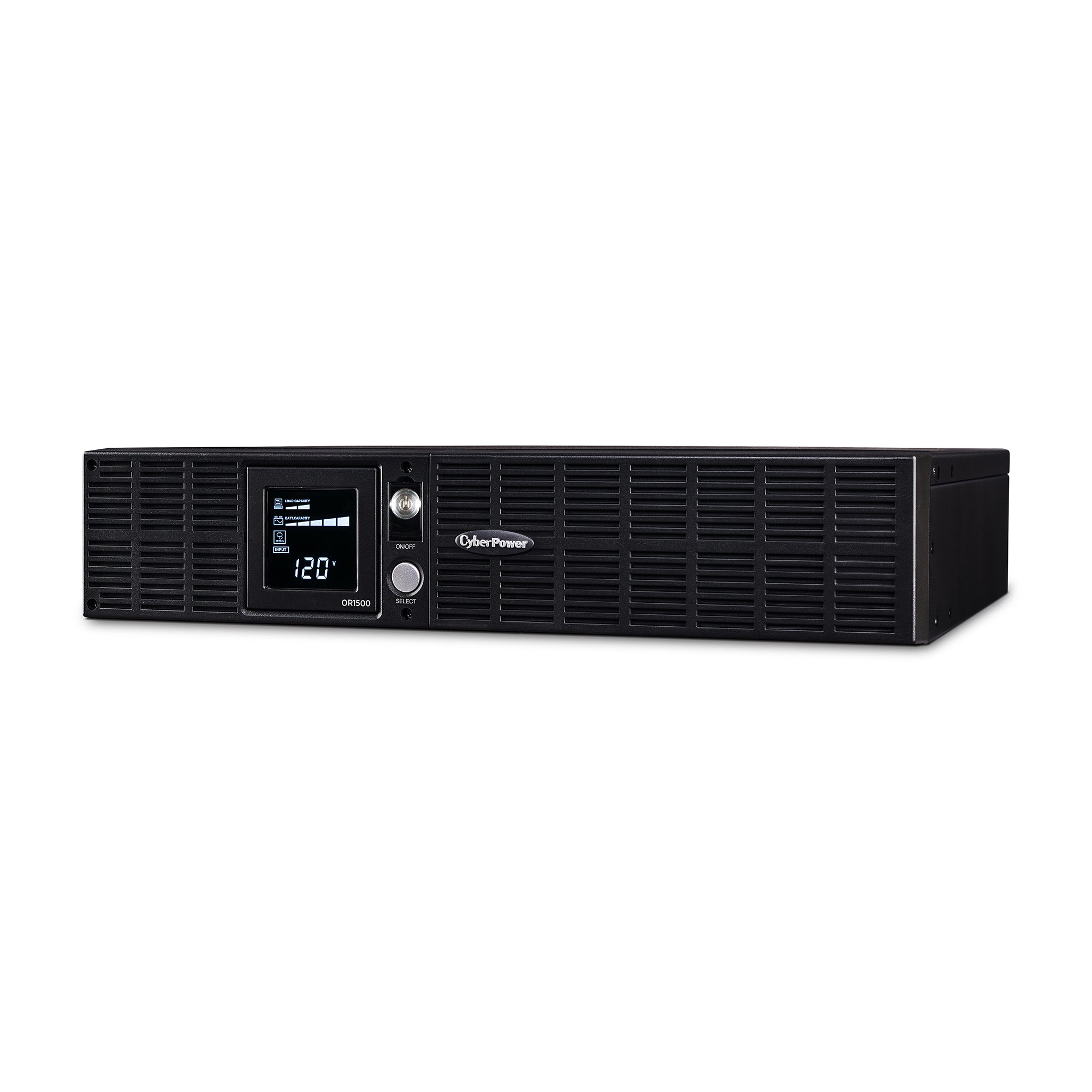 CYBERPOWER - OR1500LCDRT2U - 1500VA/900W, Simulated Sine Wave, 2U, NEMA 5-15P, 10 ft cord, 8 NEMA 5-15R, USB, Serial, SNMP, PowerPanel Business Edition software, Yes, 3 year warranty