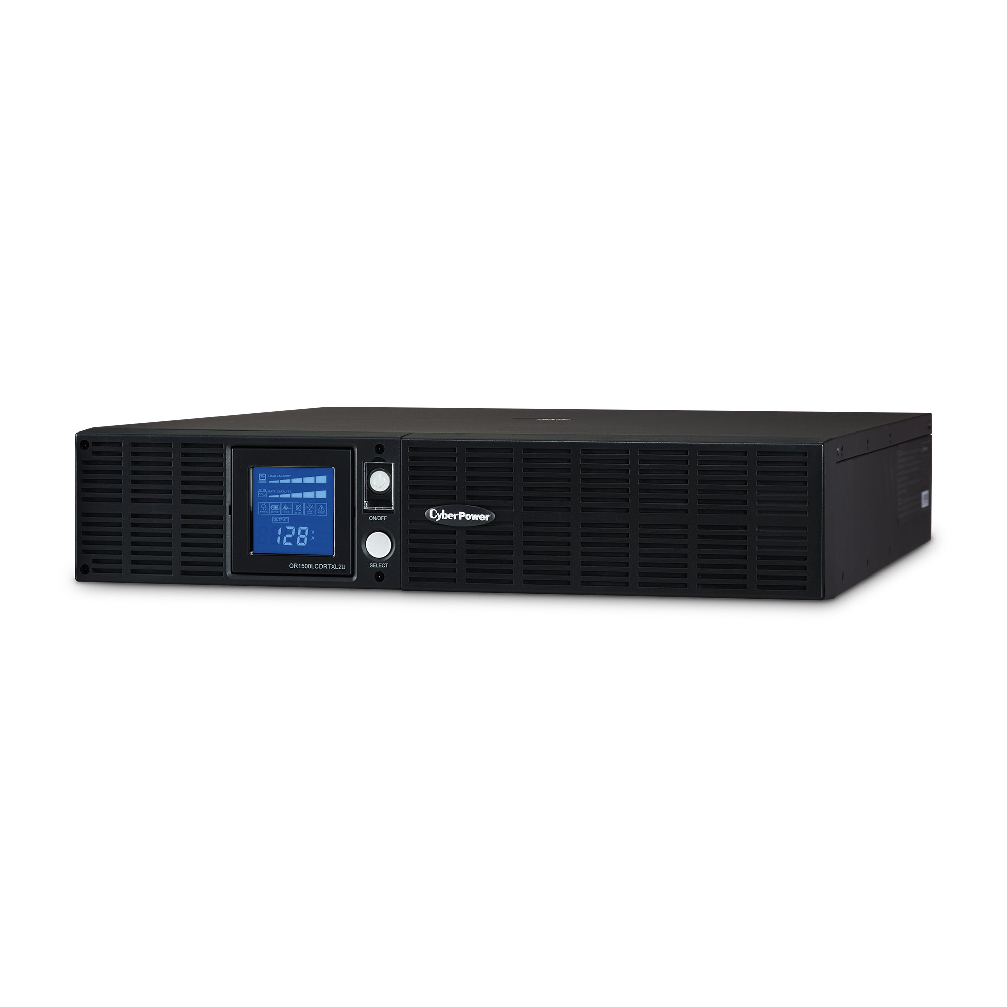 CYBERPOWER - OR1500LCDRTXL2U - 1500VA/1125W, Simulated Sine Wave, 2U, NEMA 5-15P, 10 ft cord, 8 NEMA 5-15R, USB, Serial, SNMP, EPO, PowerPanel Business Edition software, Yes, 3 year warranty