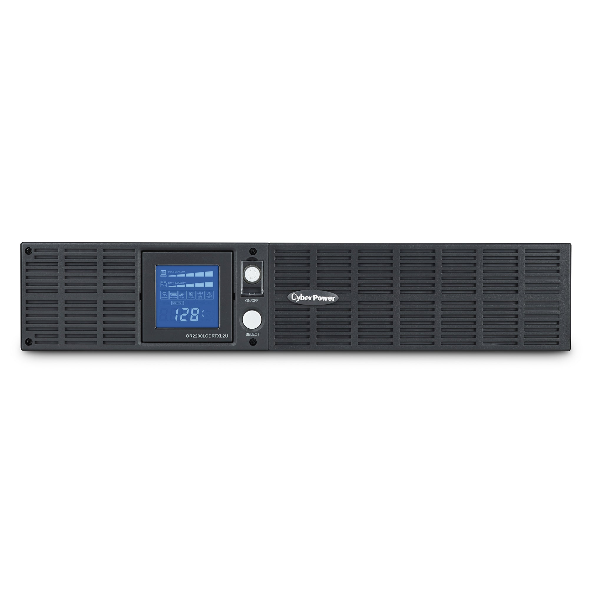 CYBERPOWER - OR2200LCDRTXL2U - 2100VA/1650W, Line Interactive UPS, 2U Rack/Tower, NEMA 5-20P w/10 ft cord, 8 NEMA 5-20R, USB, Serial, SNMP, EPO, PowerPanel Business Software, 3 Year Warranty