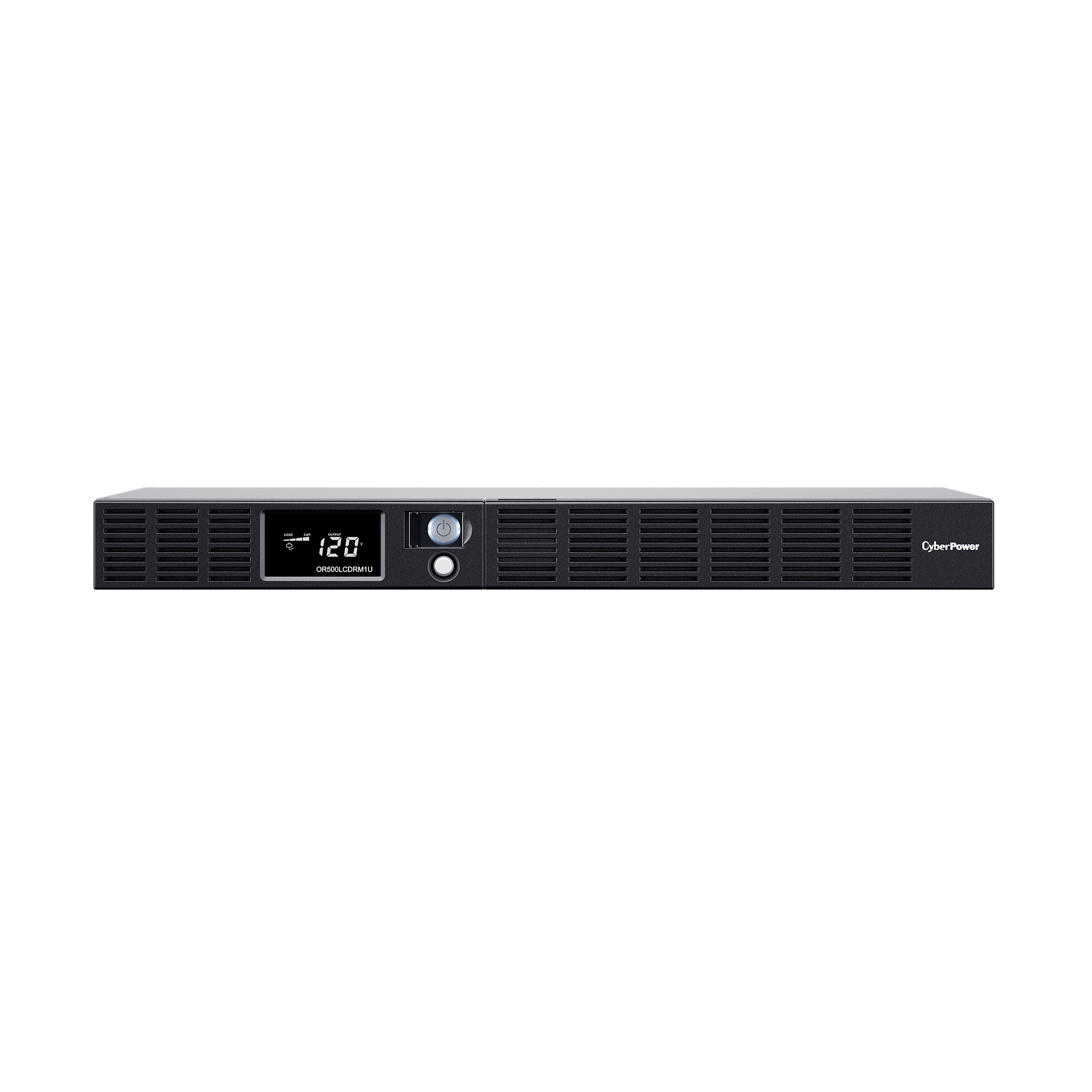 CYBERPOWER - OR500LCDRM1U - 500VA/300W 1U Rackmount UPS, 6 NEMA 5-15R Outlets, NEMA 5-15P Plug, 10 Ft. Cord, LCD, AVR, USB, Relay, SNMP, PowerPanel Business Software, 3 Year Warranty
