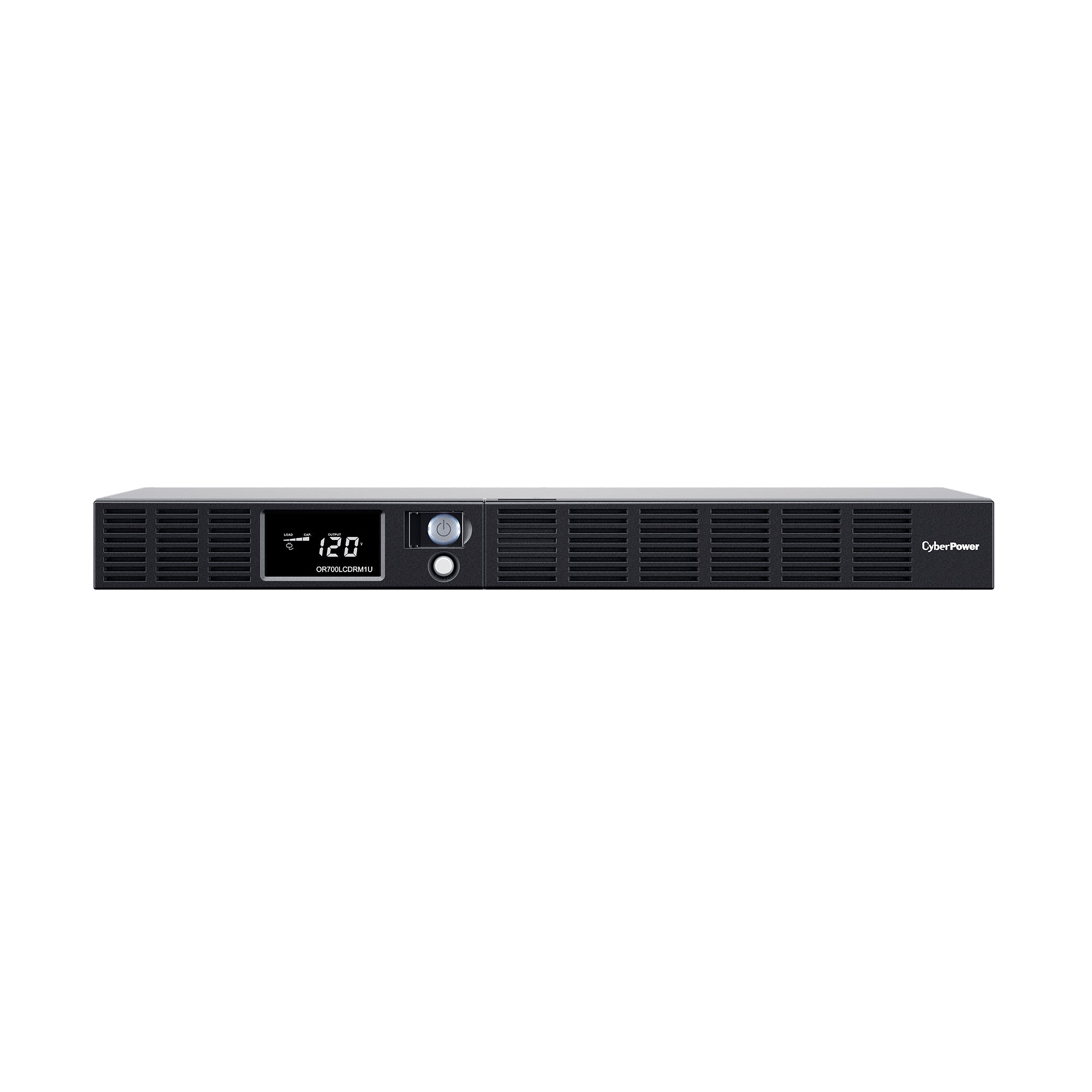 CYBERPOWER - OR700LCDRM1U - 700VA/400W, Simulated Sine Wave, 1U, NEMA 5-15P, 10 ft cord, 6 NEMA 5-15R, USB, Serial, SNMP, PowerPanel Business Edition software, Yes, 3 year warranty