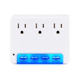 Cyber Power - P3WUN - 3 AC Outlet Wall Tap 125V with 4 USB 3.4A Charging with Night Light 