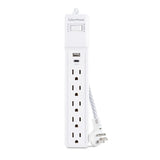 CYBERPOWER - P504UC - 5-Outlet Surge Suppressor - 4 FT Cord 1 USB A 1 USB C
