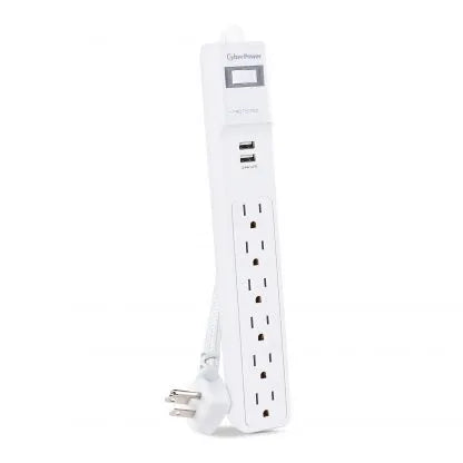 Cyber Power - P606URC2 - Surge 6 Outlets 6 FT Cord 2 USB A