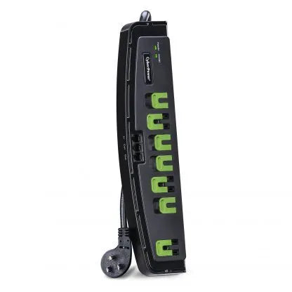 CYBERPOWER - P705G - 2100 J, 125 V, 7 surge protected outlets (1 master + 4 energy saving + 2 always on), 5 ft cord, threshold switch, limited lifetime warranty