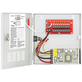 SECO-LARM - PC-U0910-PULQ - Switching CCTV Power Supply. 9 Outputs, 10 Amps, PTC Fuses, Individual Status LEDs for Each Output