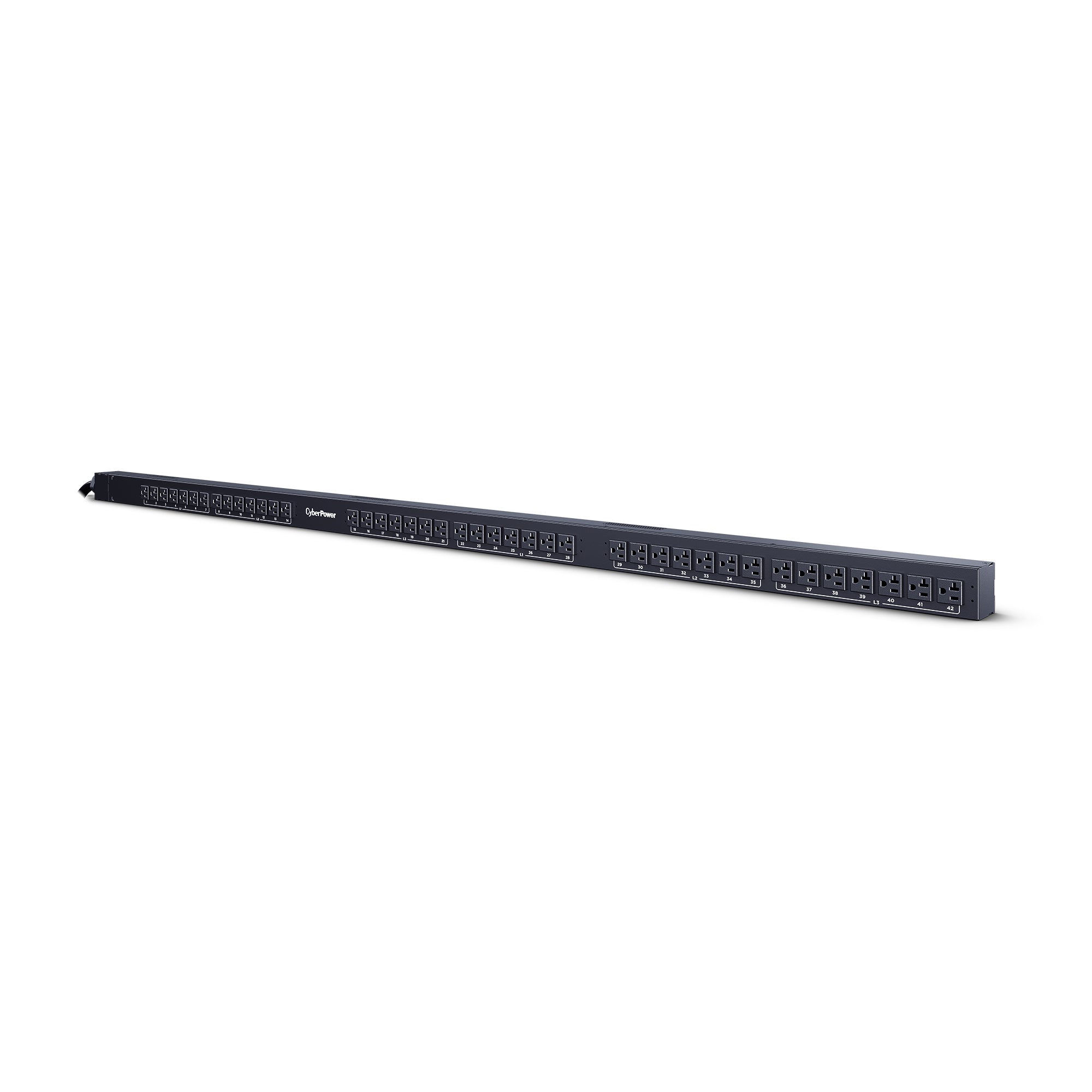 Cyber Power - PDU13101 - 3-Phase Basic PDU, 20A/208V, 0U, (42) NEMA 5-20R, NEMA L21-20P