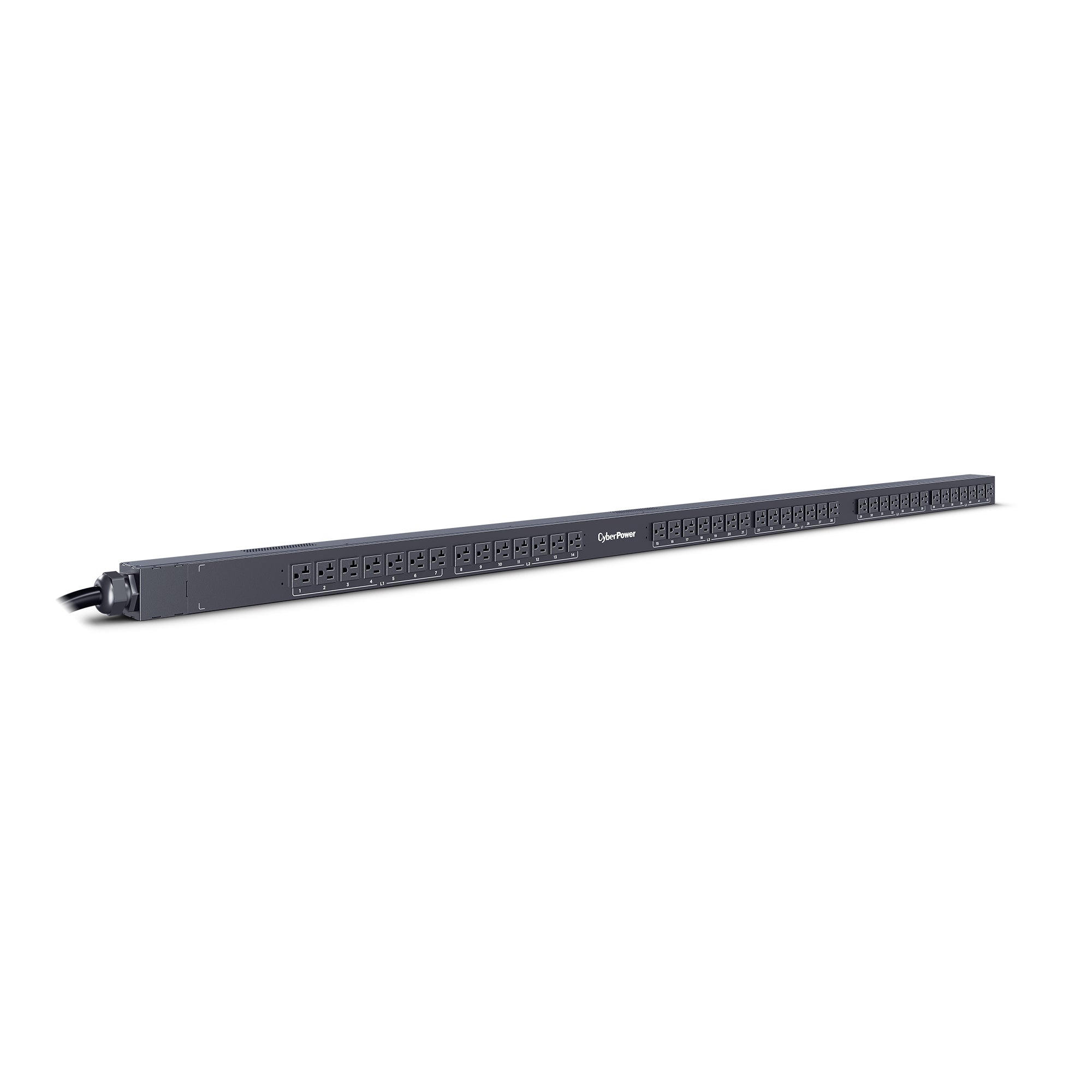 Cyber Power - PDU13101 - 3-Phase Basic PDU, 20A/208V, 0U, (42) NEMA 5-20R, NEMA L21-20P