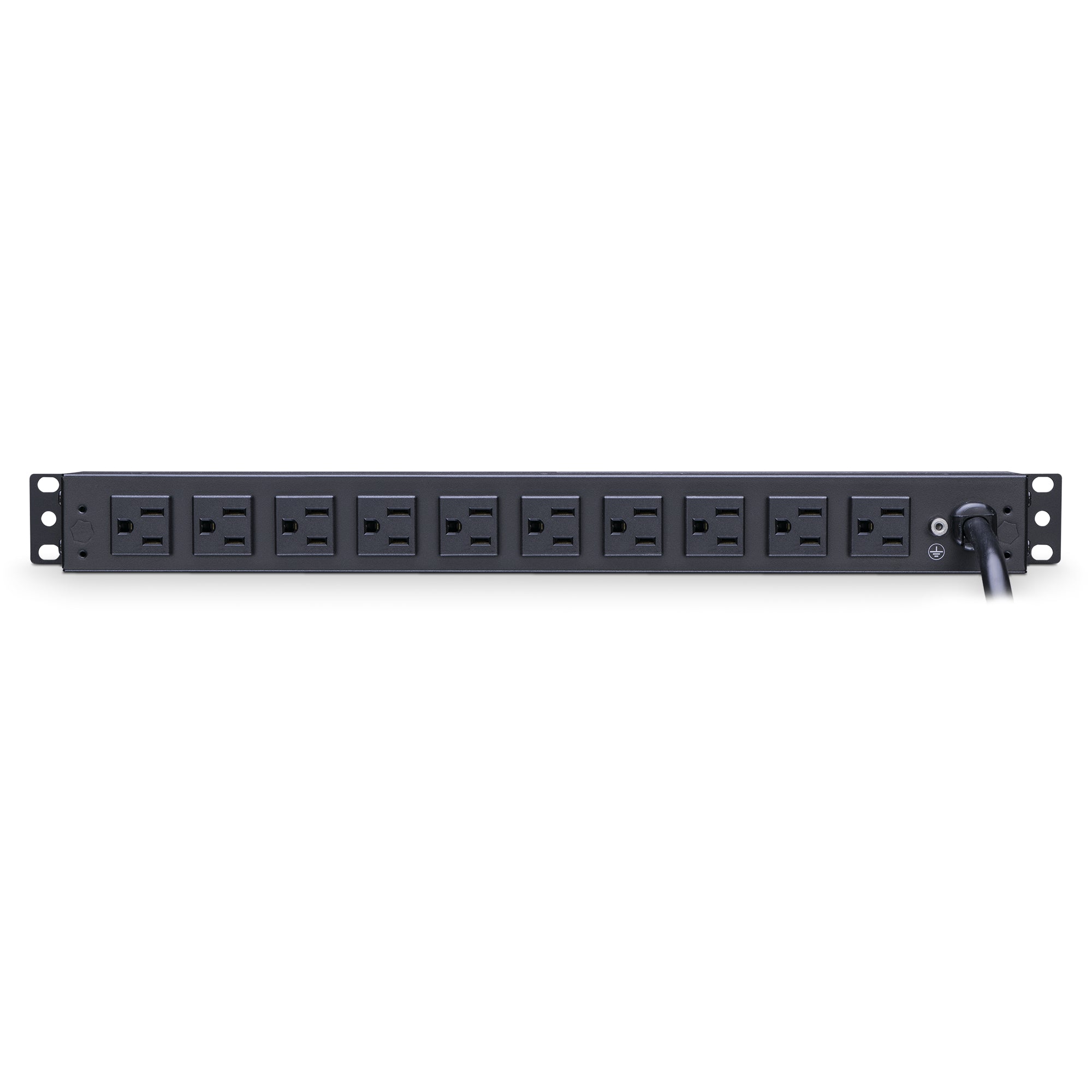Cyber Power - PDU15B10R - 15A (Derated to 12A), 120 V, 50Hz/60Hz, NEMA 5-15P plug, 10 NEMA 5-15R, 1U Rackmount, 15 ft Cord, Limited lifetime warranty
