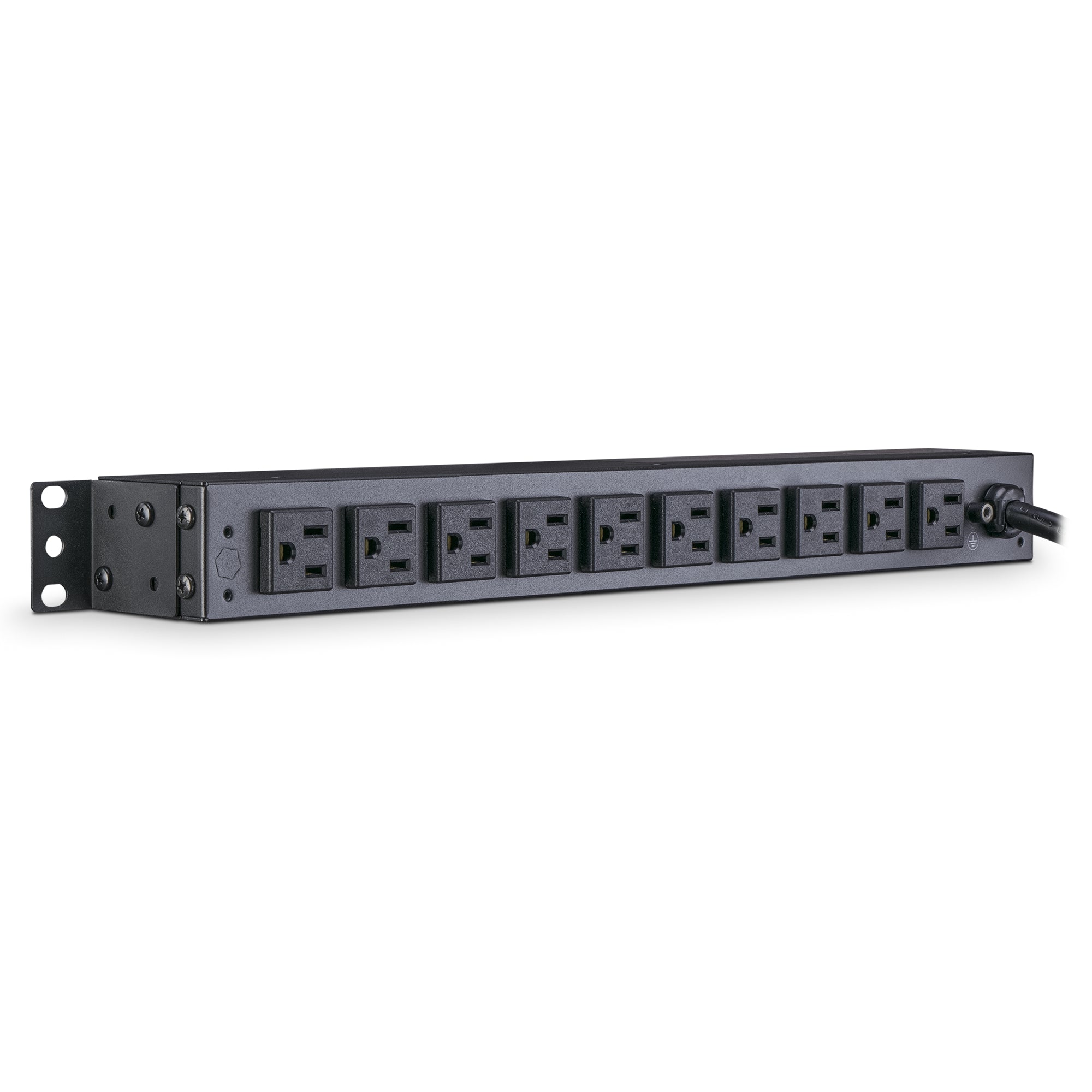 Cyber Power - PDU15B10R - 15A (Derated to 12A), 120 V, 50Hz/60Hz, NEMA 5-15P plug, 10 NEMA 5-15R, 1U Rackmount, 15 ft Cord, Limited lifetime warranty