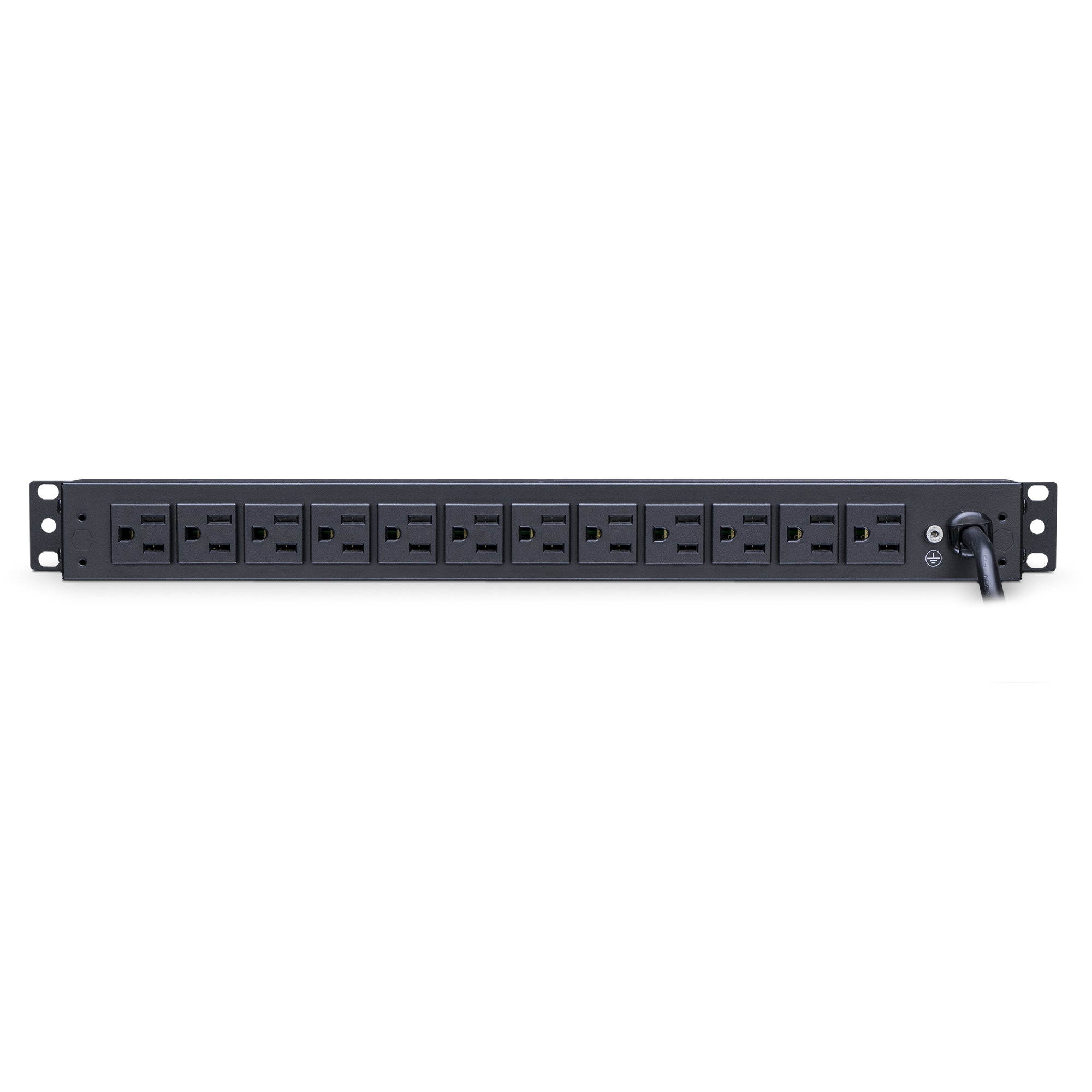 Cyber Power - PDU15B2F12R - 15A (Derated to 12A), 120 V, 50Hz/60Hz, NEMA 5-15P plug, 14 NEMA 5-15R, 1U Rackmount, 15 ft cord, Limited lifetime warranty