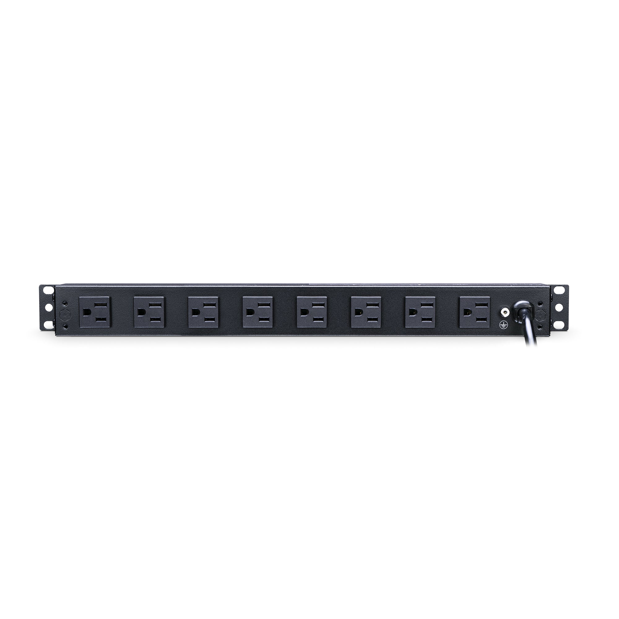 Cyber Power - PDU15B2F8R - 15A (Derated to 12A), 120 V, 50Hz/60Hz, NEMA 5-15P plug, 10 NEMA 5-15R, 1U Rackmount, 15 ft cord, Limited lifetime warranty