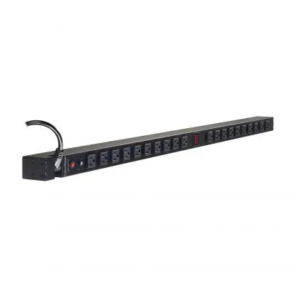 Cyber Power - PDU15MV20F - 15A (Derated to 12A), 120 V, 50Hz/60Hz, NEMA 5-15P plug, 20 NEMA 5-15R, 0U Rackmount, 10 ft Cord, Limited Lifetime Warranty