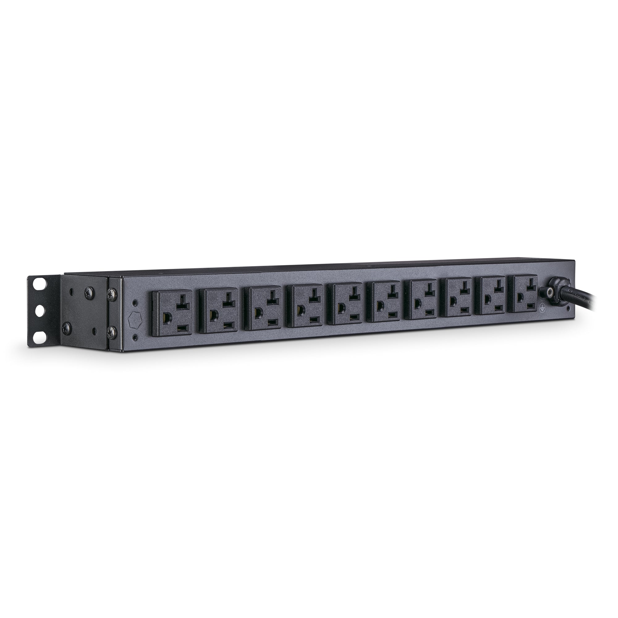 Cyber Power - PDU20B10R - 20A (Derated to 16A), 120 V, 50Hz/60Hz, NEMA 5-20P Plug, 10 NEMA 5-20R, 1U Rackmount