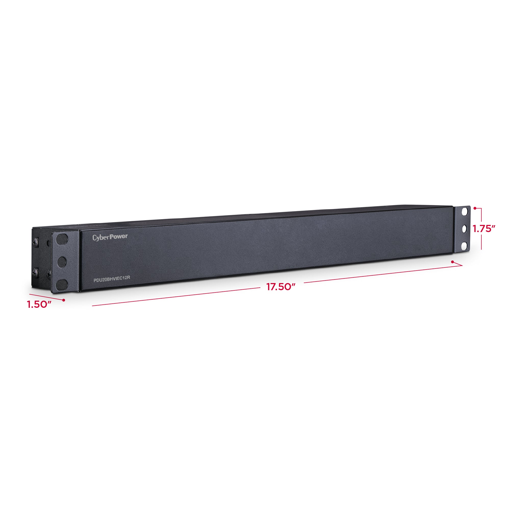 Cyber Power - PDU20BHVIEC12R - 20A (Derated to 16A), 208 - 230 V, 50Hz/60Hz, IEC-320 C20 plug, 12 IEC-320 C13, 1U Rackmount
