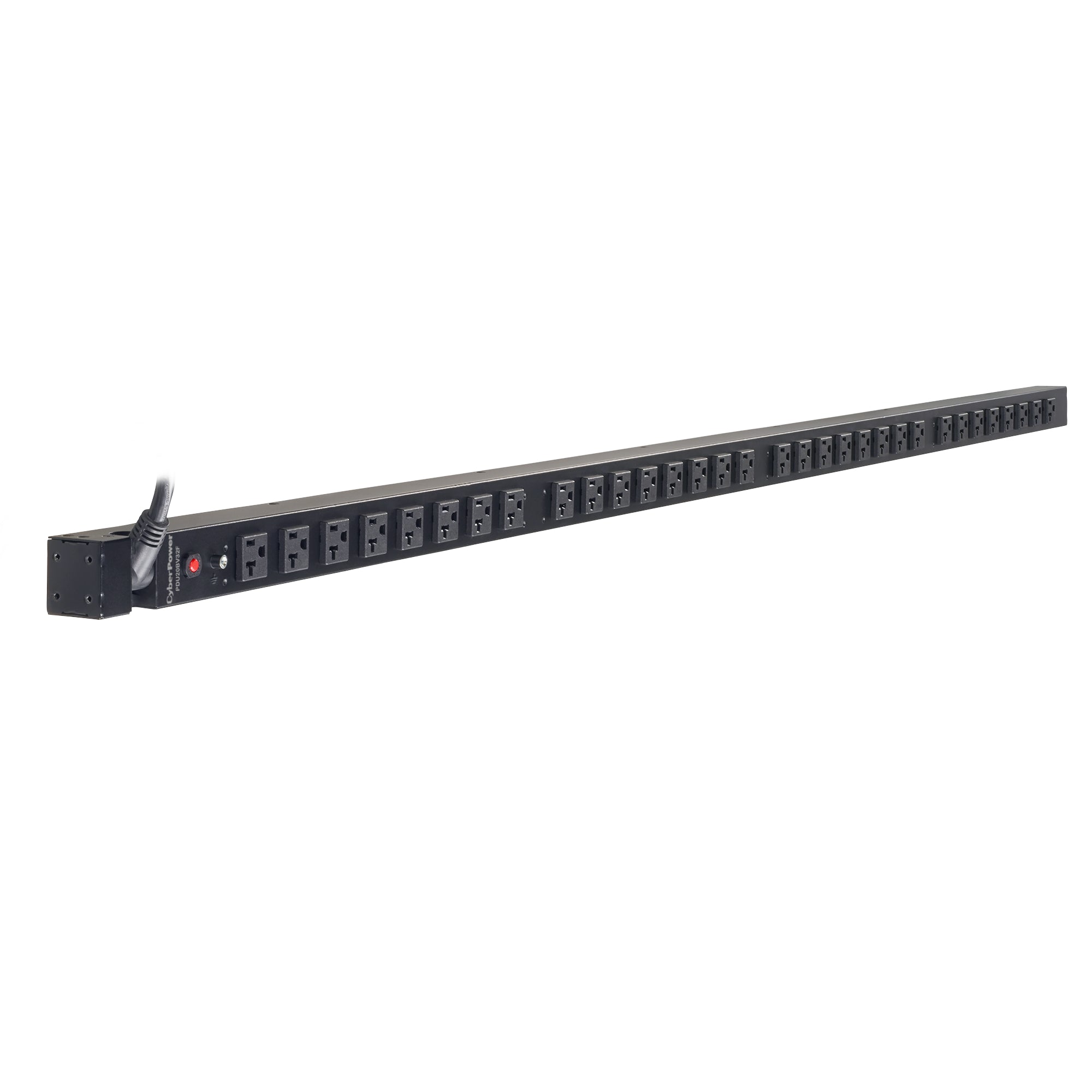Cyber Power - PDU20BV32F - 20A (Derated to 16A), 120 V, 50Hz/60Hz, NEMA 5-20P plug, 32 NEMA 5-20R, 0U Rackmount, 10 ft cord