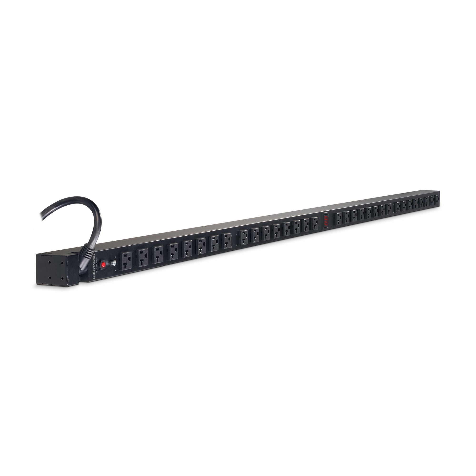 Cyber Power - PDU20MVT32F - 20A (Derated to 16A), 120 V, 50Hz/60Hz, NEMA 5-20P plug, 32 NEMA 5-20R, 0U Rackmount, 10 ft cord, Limited lifetime warranty