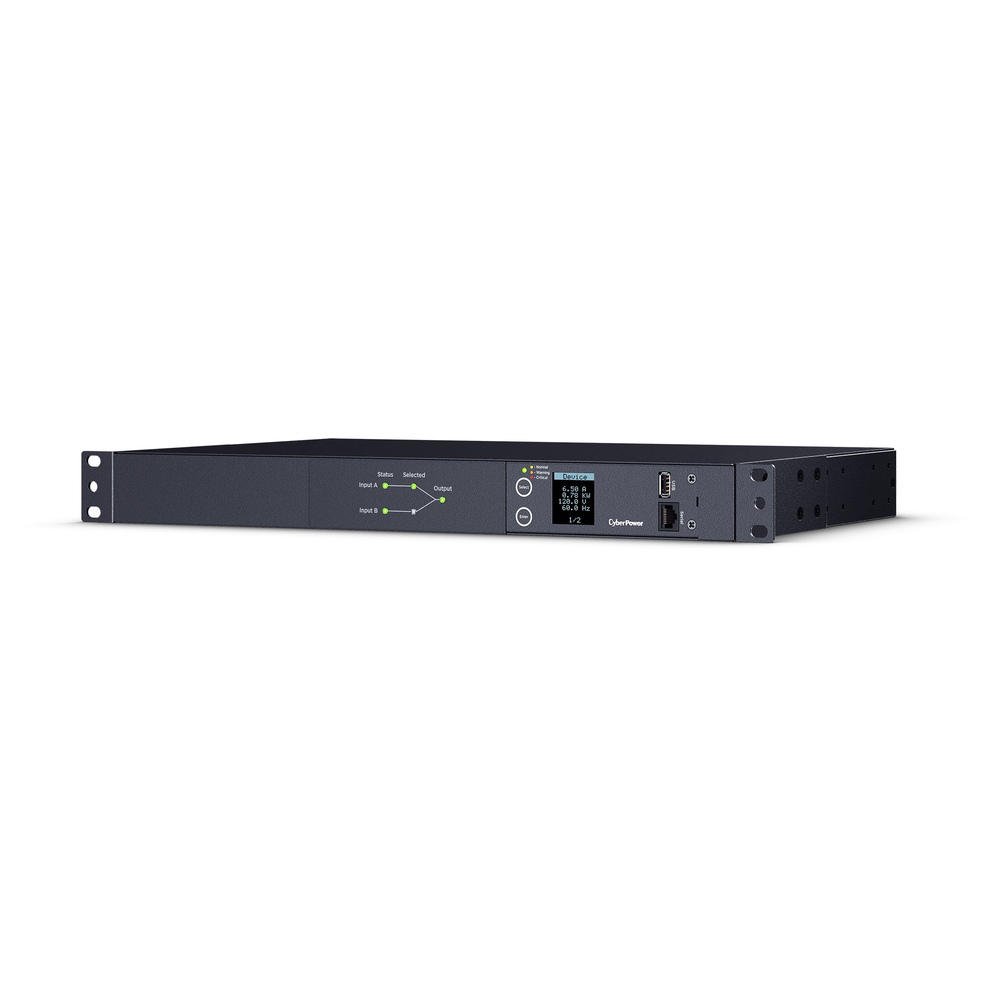 Cyber Power - PDU24001 - Single Phase 100 - 120 VAC 15A Metered ATS PDU