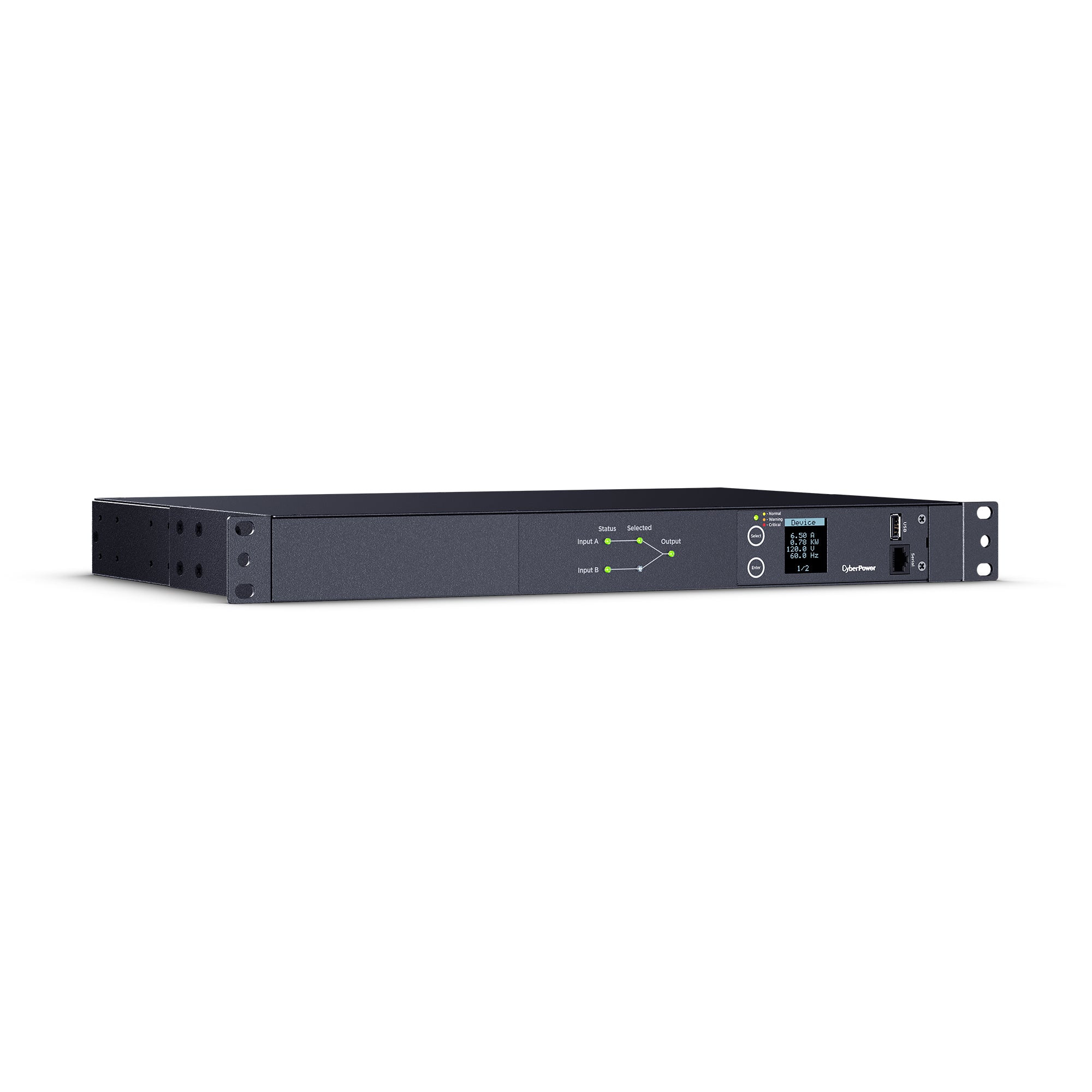Cyber Power - PDU24001 - Single Phase 100 - 120 VAC 15A Metered ATS PDU