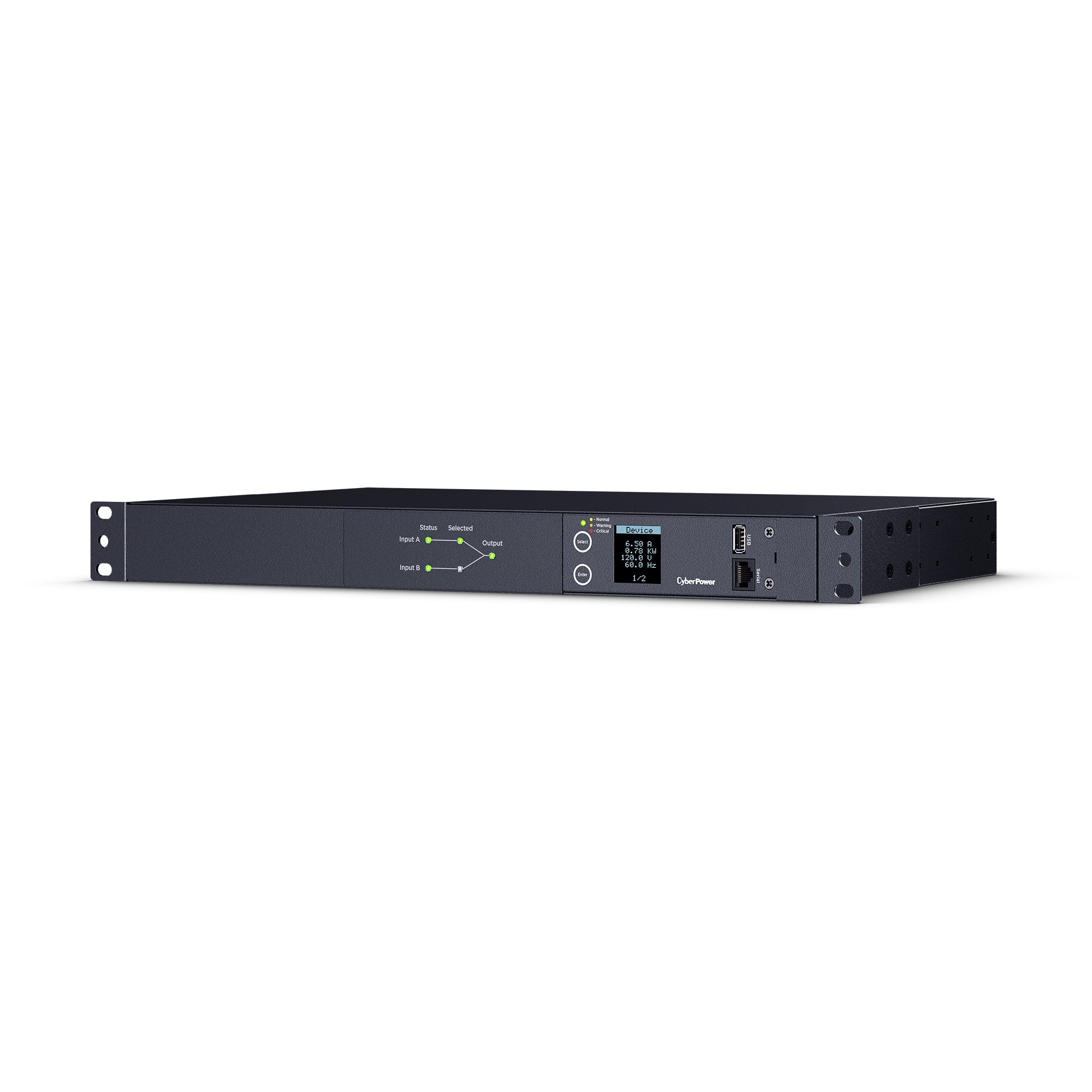 Cyber Power - PDU24002 - Single Phase 100 - 120 VAC 20A Metered ATS PDU