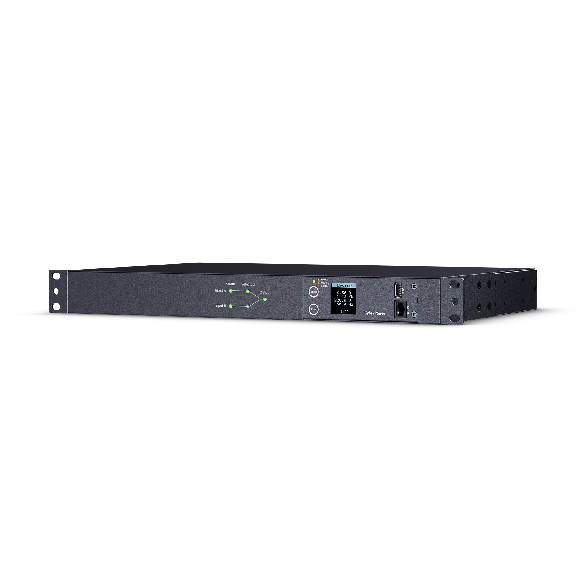 Cyber Power - PDU24004 - Single Phase 200 - 240 VAC 15A Metered ATS PDU