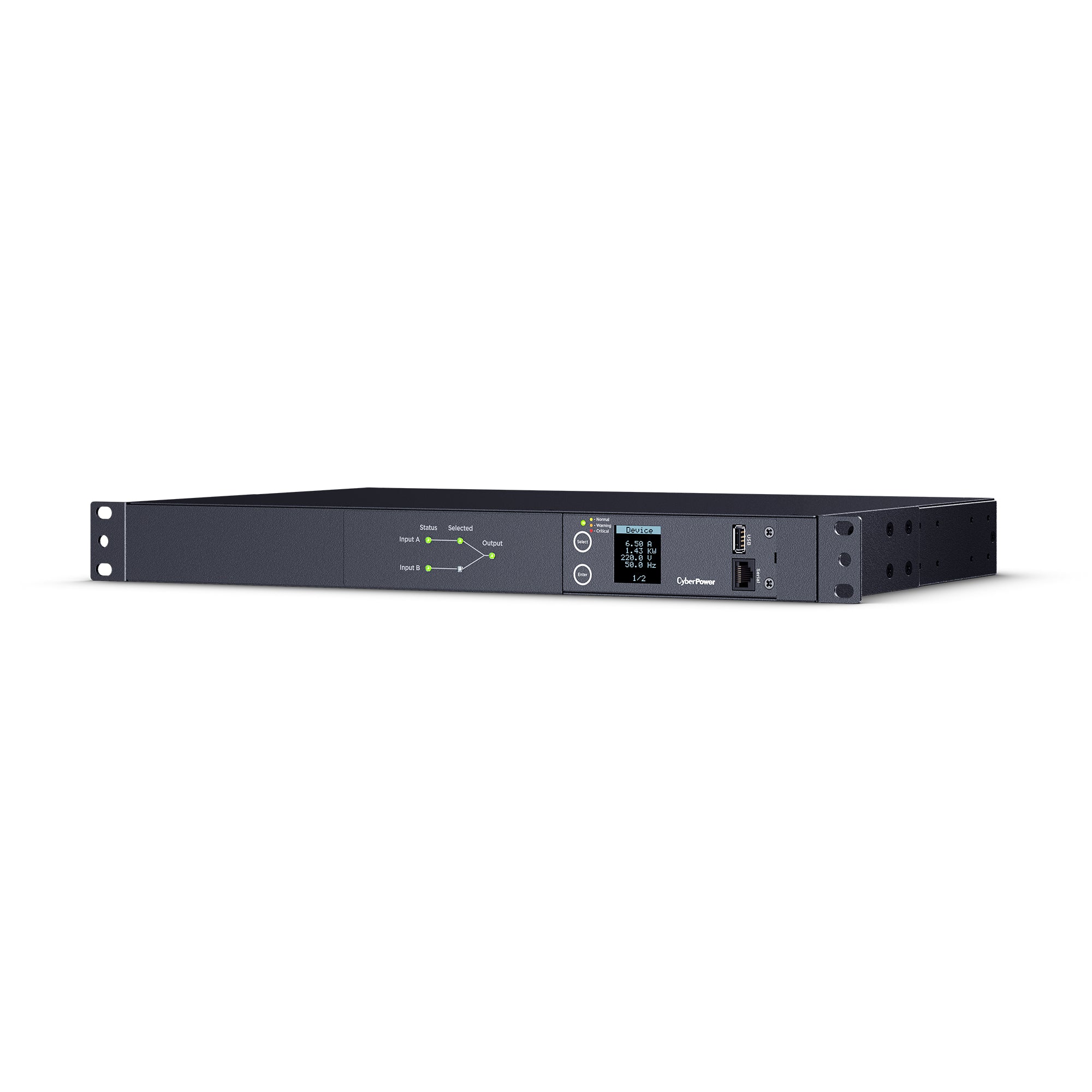 Cyber Power - PDU24005 - Single Phase 240 - 200 VAC 20A Metered ATS PDU