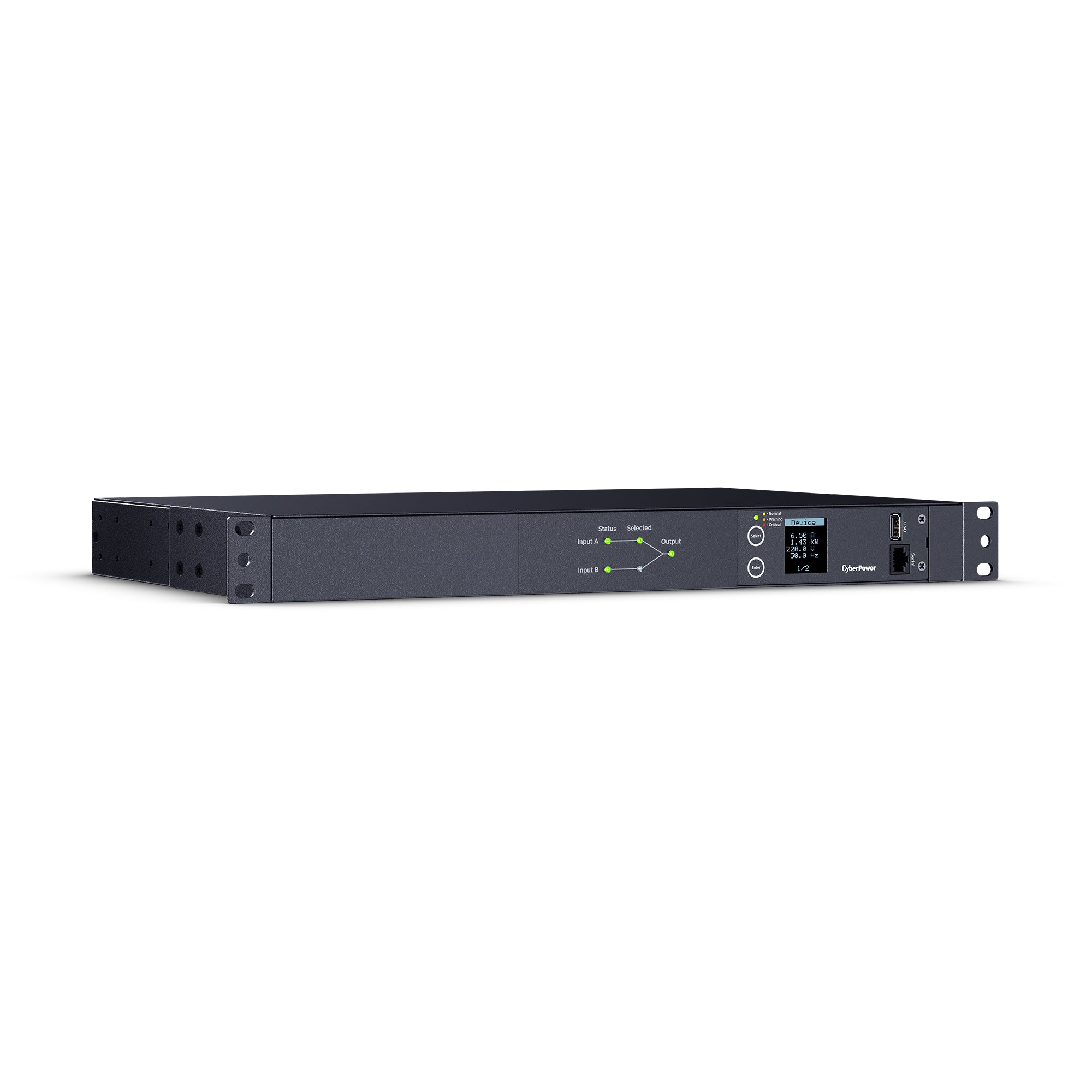 Cyber Power - PDU24005 - Single Phase 240 - 200 VAC 20A Metered ATS PDU