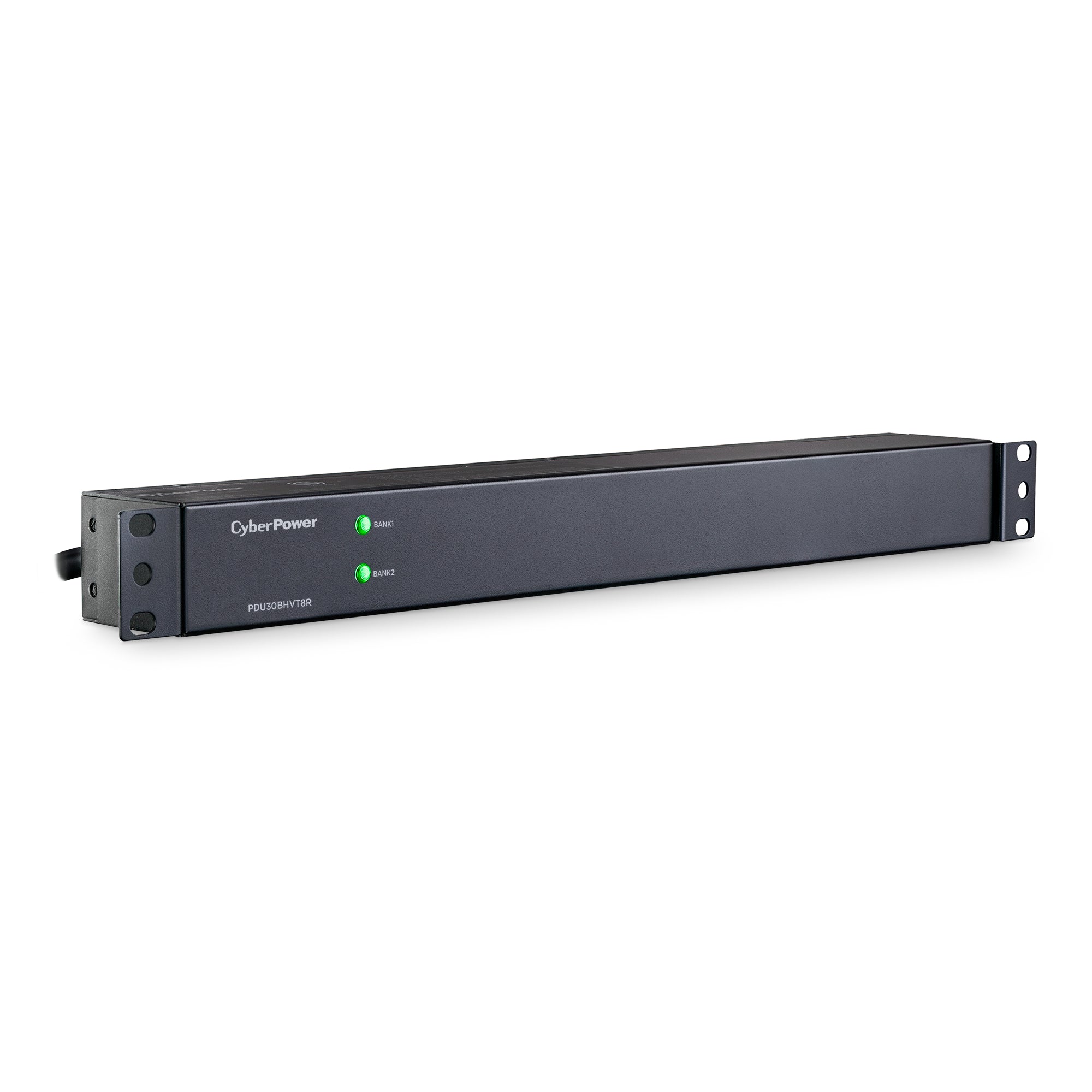 Cyber Power - PDU30BHVT8R - 30A (Derated to 24A), 208 - 230 V, 50Hz/60Hz, NEMA L6-30P plug, 8 IEC-320, 1U Rackmount