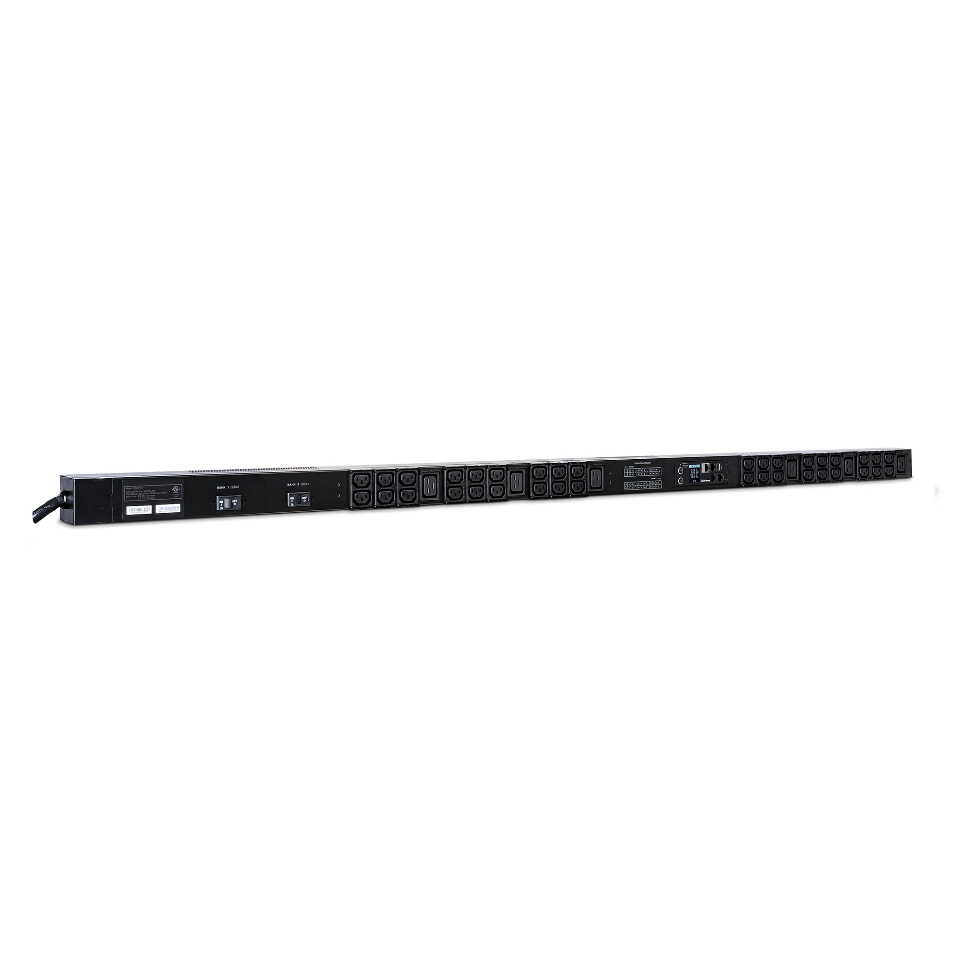 Cyber Power - PDU31106 - Monitored Pdu, 30a (Derated To 24a), 200-240v, 50/60 Hz, 36 X Iec-320 C13 Outlets + 6 X Iec-320 C19 Outlets, Nema L6-30p Plug, 10 Ft Cord, 0u Rackmount, Snmp, 3yr Warranty