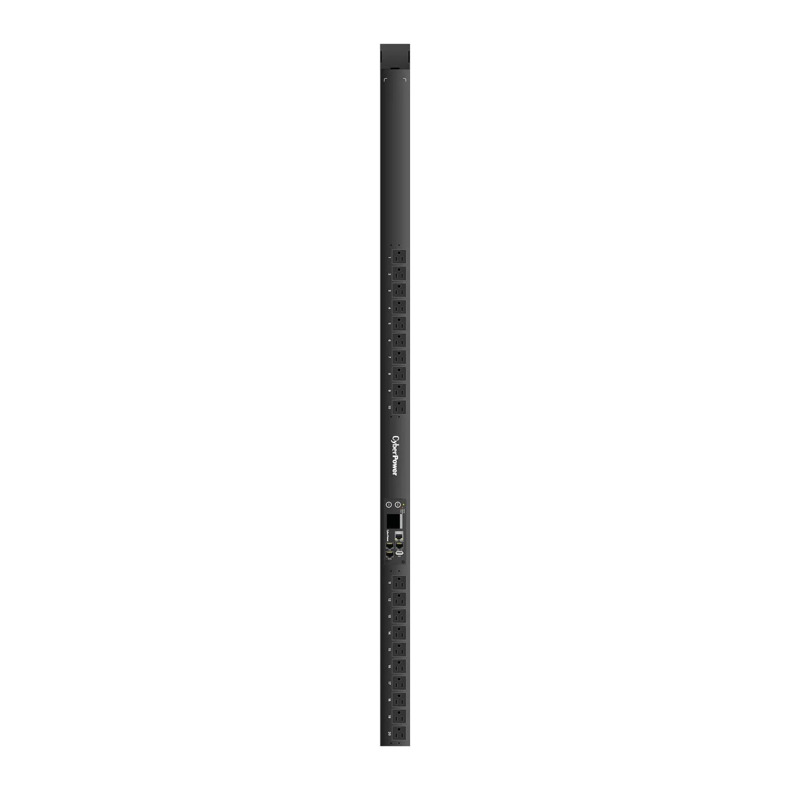 CYBERPOWER - PDU31116 - 15A (Derated to 12A), 100 - 120 V, 50Hz/60Hz, NEMA 5-15P plug, 20 NEMA 5-15R, 0U Rackmount, 10 ft cord, 3 year warranty