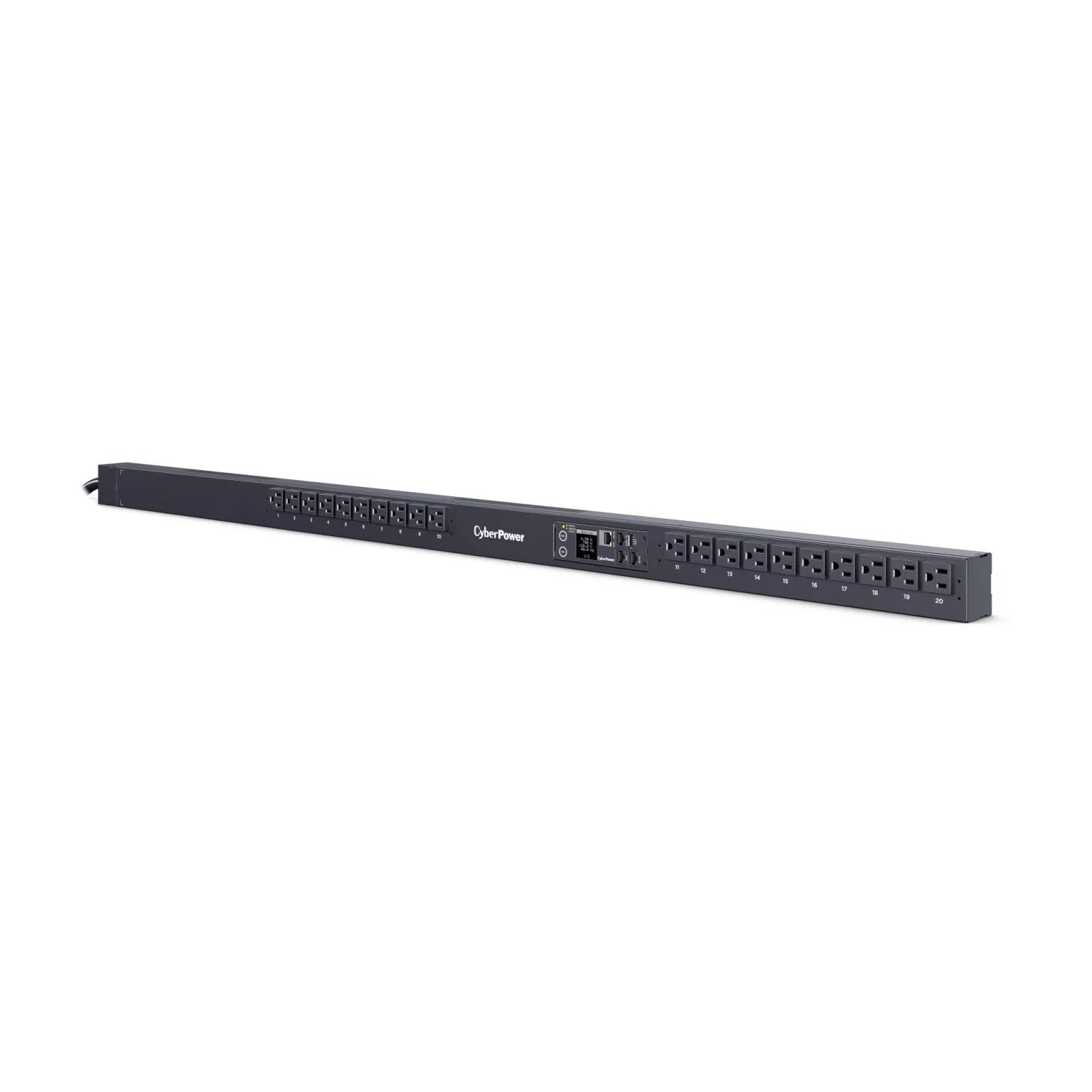 CYBERPOWER - PDU31116 - 15A (Derated to 12A), 100 - 120 V, 50Hz/60Hz, NEMA 5-15P plug, 20 NEMA 5-15R, 0U Rackmount, 10 ft cord, 3 year warranty